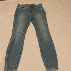 TOMMY skinny light flare ripped jeans